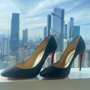Shinny Christian Louboutin 10cm high heels